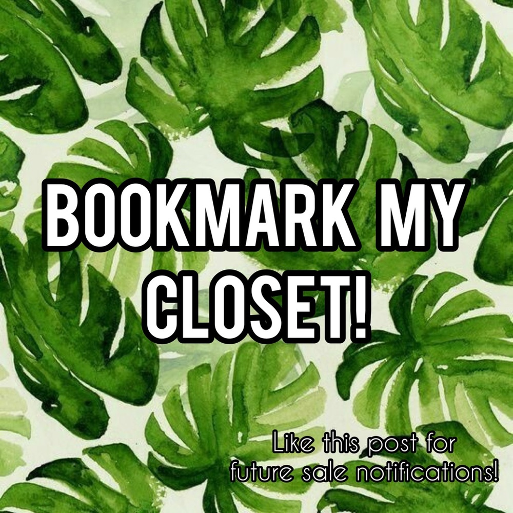 Like this post to be notified 4 closet-wide sales!